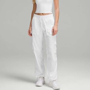 Lululemon Athletica Dance Studio Relaxed-Fit Mid-Rise Cargo Pants White